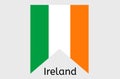 Irish flag icon, Ireland country flag vector illustration Royalty Free Stock Photo